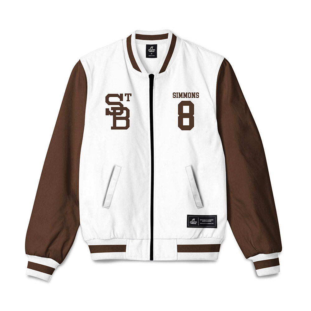 St. Bonaventure - NCAA Men's Basketball : Buddy Simmons - Bomber Jacket-0