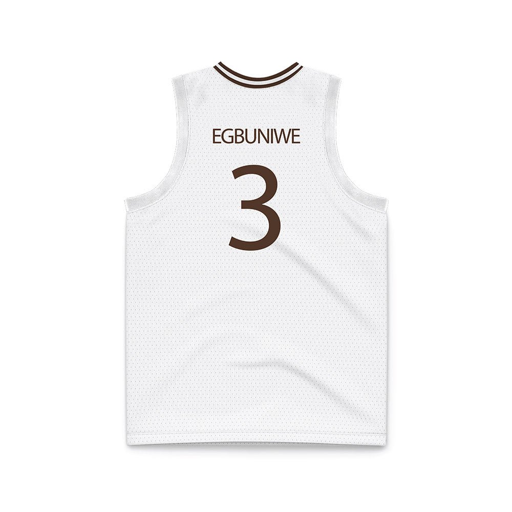 St. Bonaventure - NCAA Men's Basketball : Daniel Egbuniwe - White Basketball Jersey-1