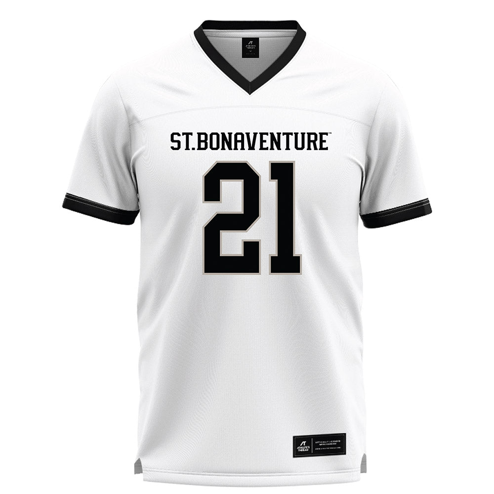 St. Bonaventure - NCAA Men's Lacrosse : Jake Polizzi - White Lacrosse Jersey -0
