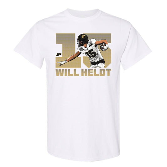 Purdue - NCAA Football : Will Heldt - T-Shirt Player Caricature