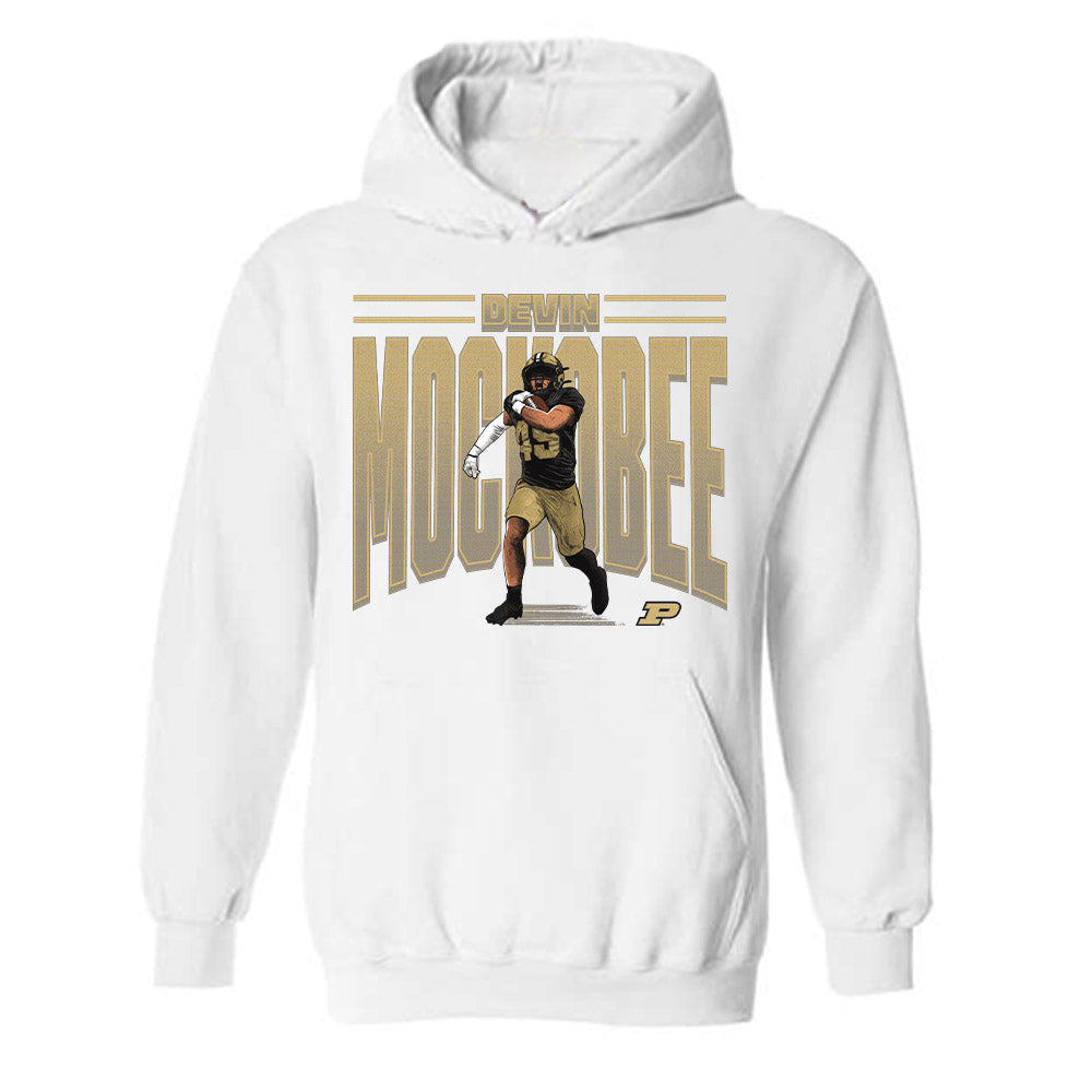 Purdue - NCAA Football : Devin Mockobee - Hooded Sweatshirt Player Caricature