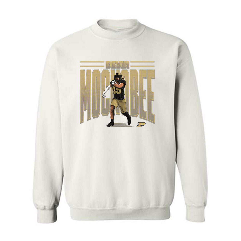 Purdue - NCAA Football : Devin Mockobee - Crewneck Sweatshirt Player Caricature