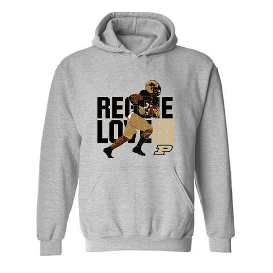 Purdue - NCAA Football : Reggie Love III - Hooded Sweatshirt Individual Caricature