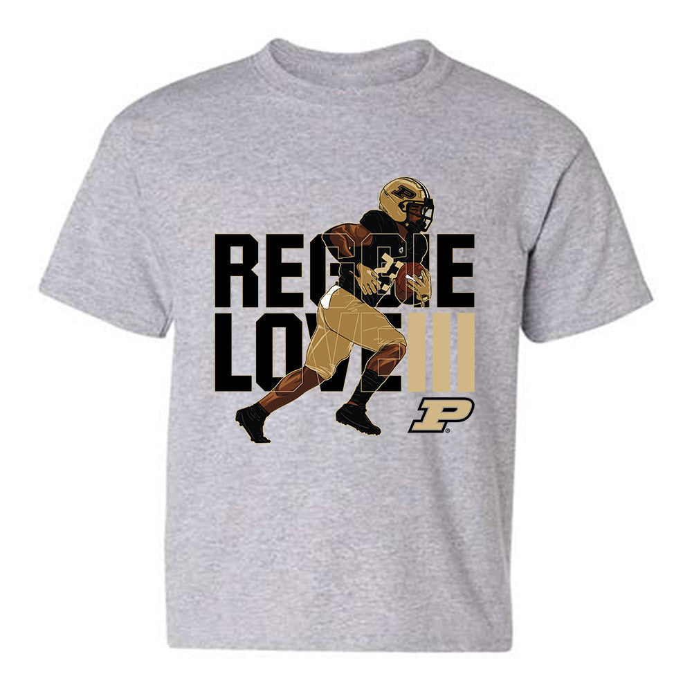 Purdue - NCAA Football : Reggie Love III - Youth T-Shirt Individual Caricature