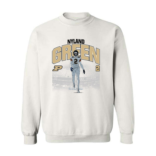 Purdue - NCAA Football : Nyland Green - Crewneck Sweatshirt Player Caricature