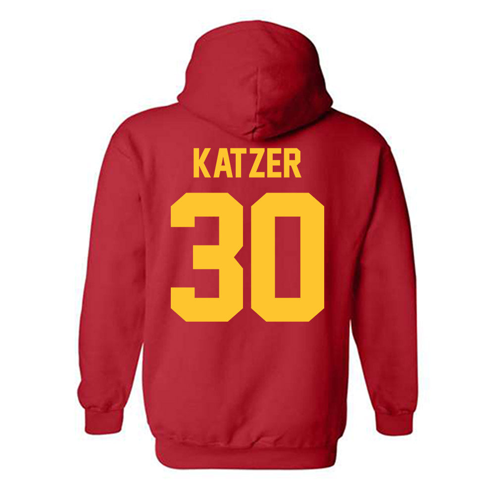 Ferris State - NCAA Football : Kannon Katzer - Classic Shersey Hooded Sweatshirt-1