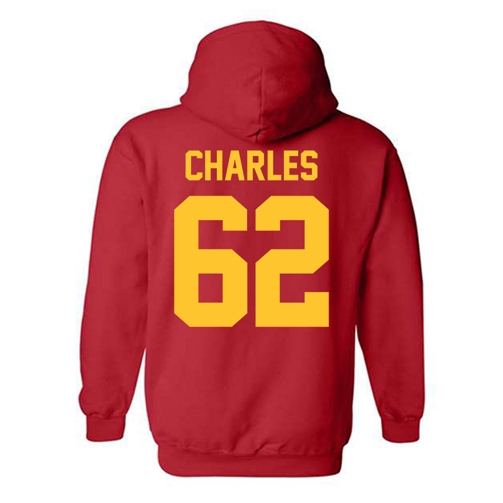 Ferris State - NCAA Football : Martaz Charles - Classic Shersey Hooded Sweatshirt-1