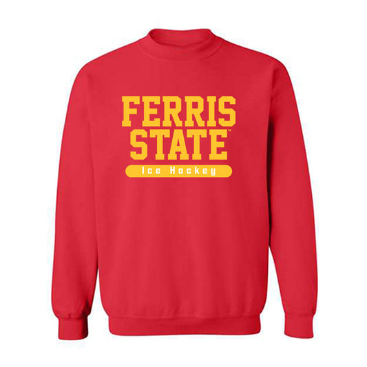 Ferris State - NCAA Men's Ice Hockey : Caiden Gault - Classic Shersey Crewneck Sweatshirt-0