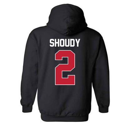 Ferris State - NCAA Men's Ice Hockey : Travis Shoudy - Classic Shersey Hooded Sweatshirt