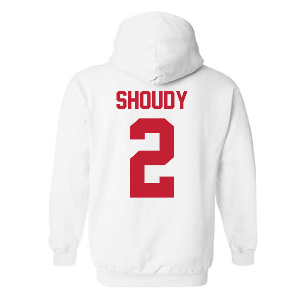 Ferris State - NCAA Men's Ice Hockey : Travis Shoudy - Classic Shersey Hooded Sweatshirt