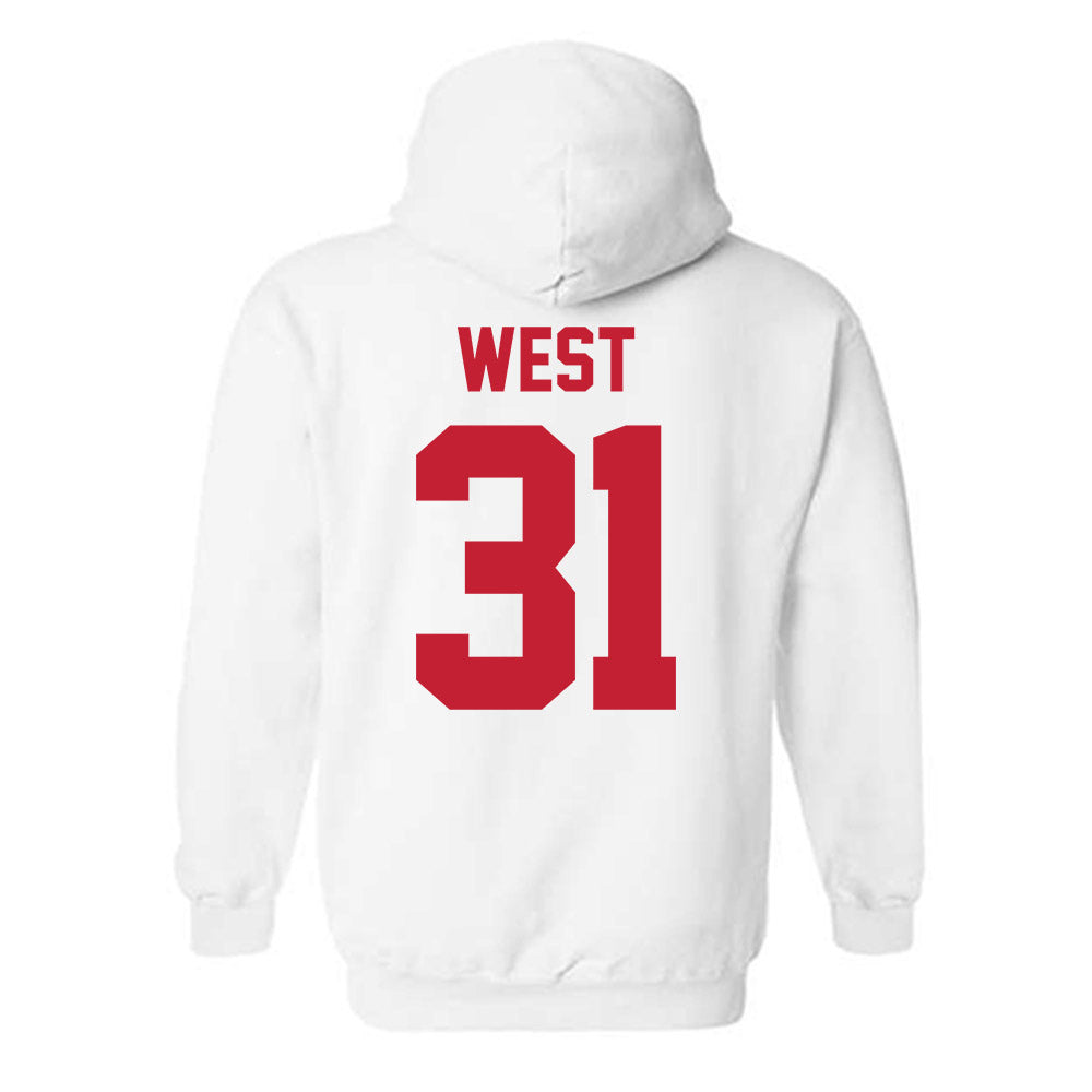 Ferris State - NCAA Men's Ice Hockey : Noah West - Classic Shersey Hooded Sweatshirt