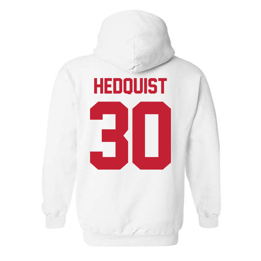 Ferris State - NCAA Men's Ice Hockey : Hobie Hedquist - Classic Shersey Hooded Sweatshirt-1