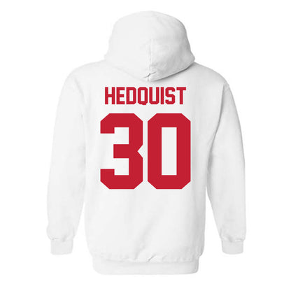 Ferris State - NCAA Men's Ice Hockey : Hobie Hedquist - Classic Shersey Hooded Sweatshirt-1