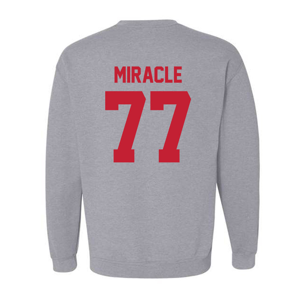 Ferris State - NCAA Football : Travis Miracle - Classic Shersey Crewneck Sweatshirt-1