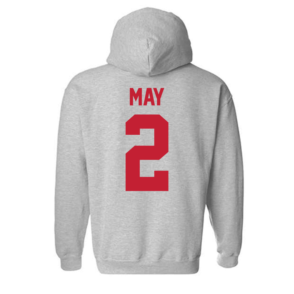 Ferris State - NCAA Women's Volleyball : Emily May - Classic Shersey Hooded Sweatshirt-1