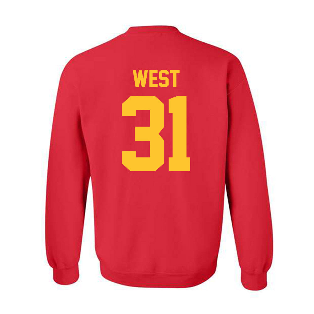 Ferris State - NCAA Men's Ice Hockey : Noah West - Classic Shersey Crewneck Sweatshirt