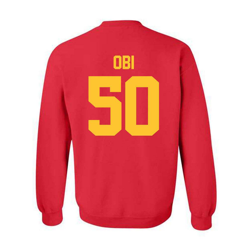 Ferris State - NCAA Football : Chimdindu Obi - Classic Shersey Crewneck Sweatshirt-1