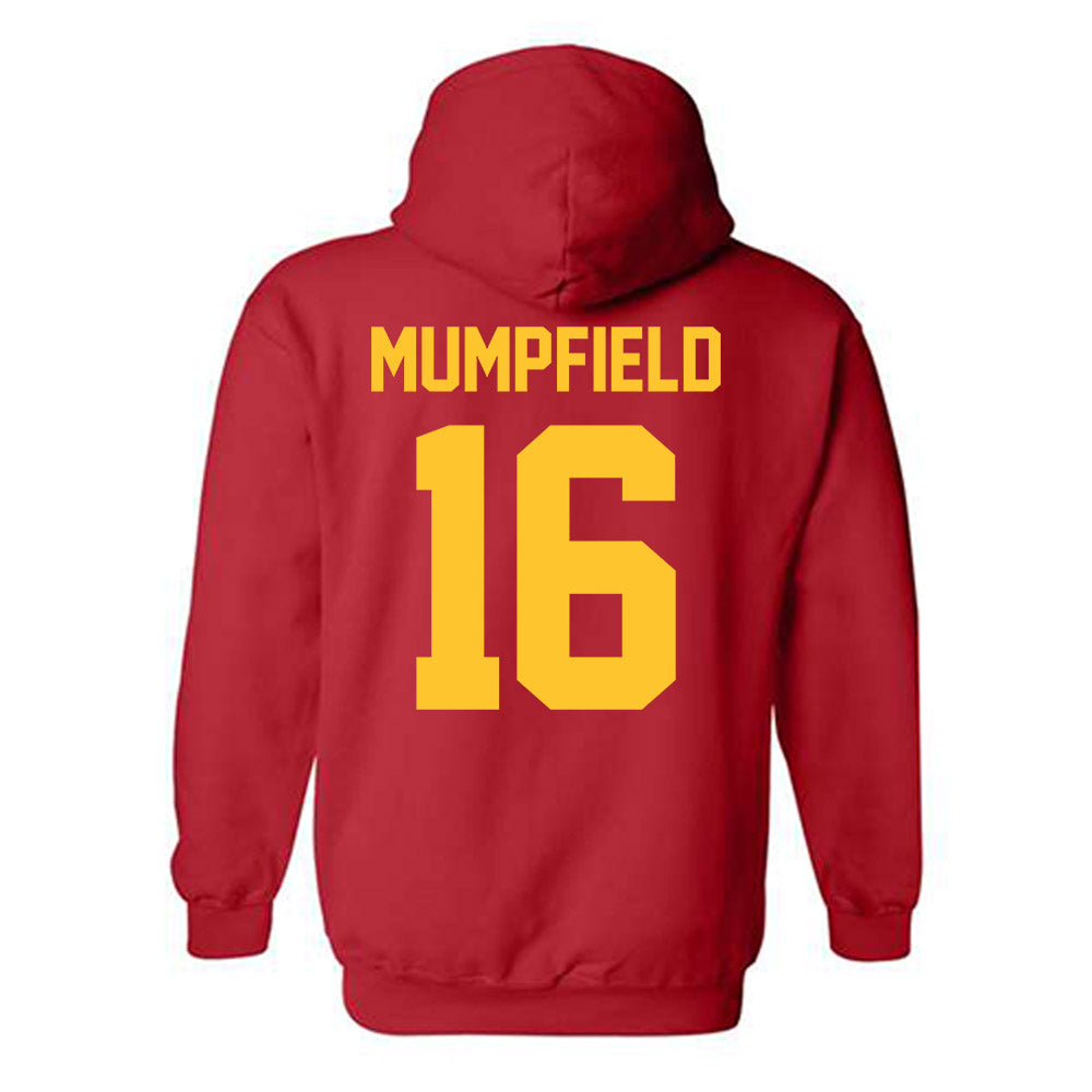 Ferris State - NCAA Football : Leeshaun Mumpfield - Classic Shersey Hooded Sweatshirt-1