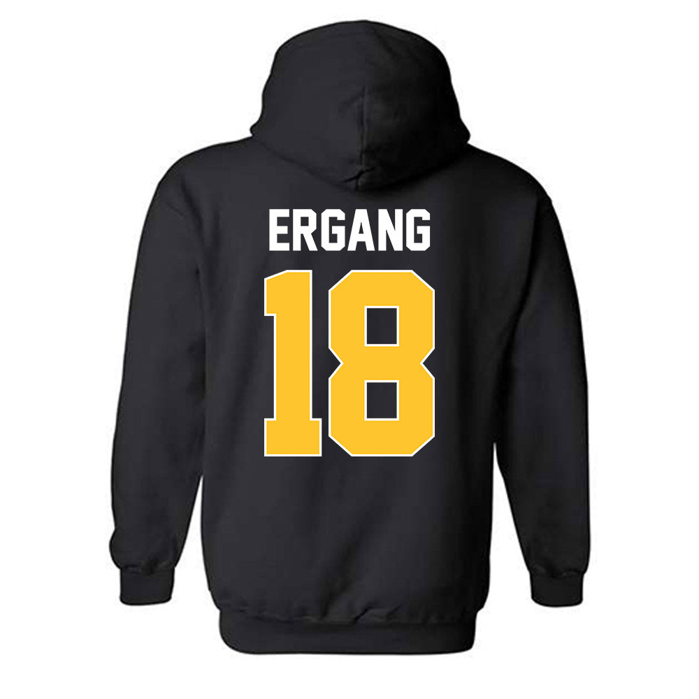 Ferris State - NCAA Men's Ice Hockey : Kaleb Ergang - Classic Shersey Hooded Sweatshirt-1