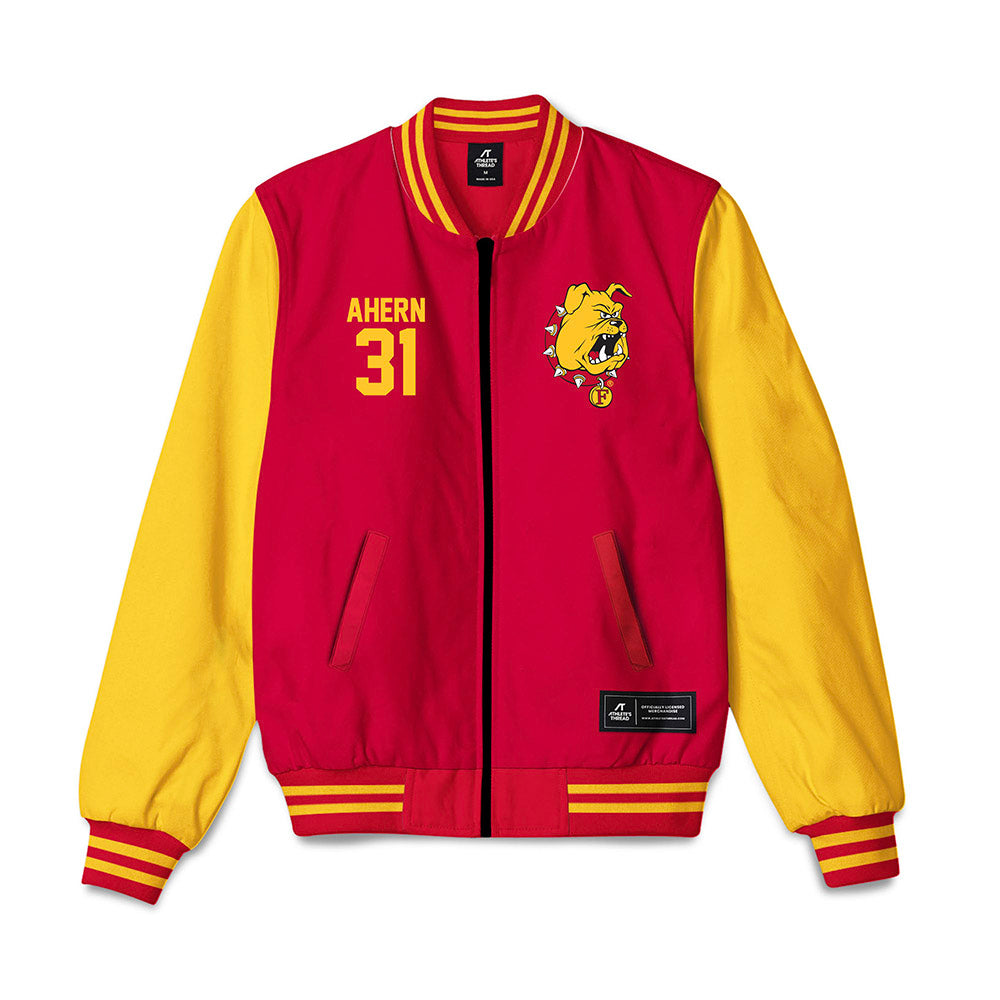 Ferris State - NCAA Football : Ryan Ahern - Bomber Jacket-0