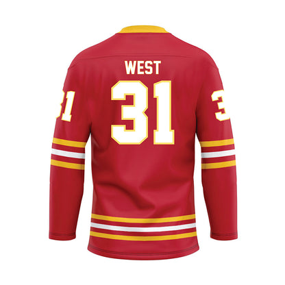 Ferris State - NCAA Men's Ice Hockey : Noah West - Hockey Jersey