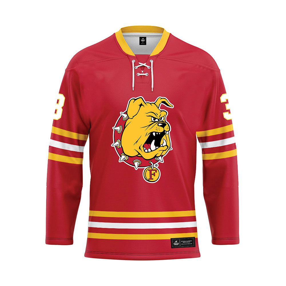 Ferris State - NCAA Men's Ice Hockey : Logan Heroux - Hockey Jersey