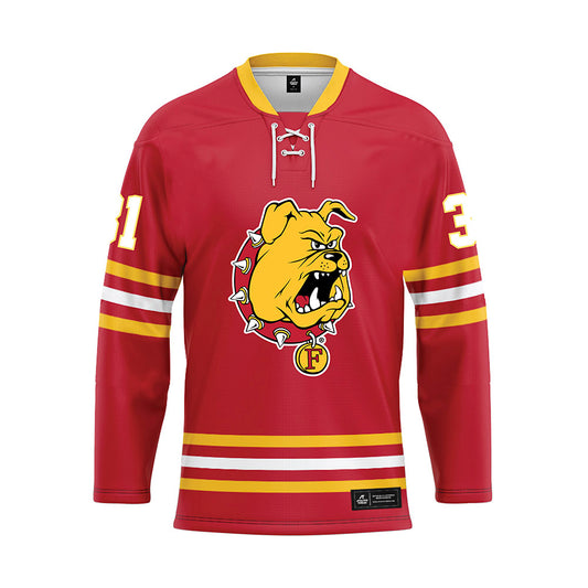 Ferris State - NCAA Men's Ice Hockey : Noah West - Hockey Jersey