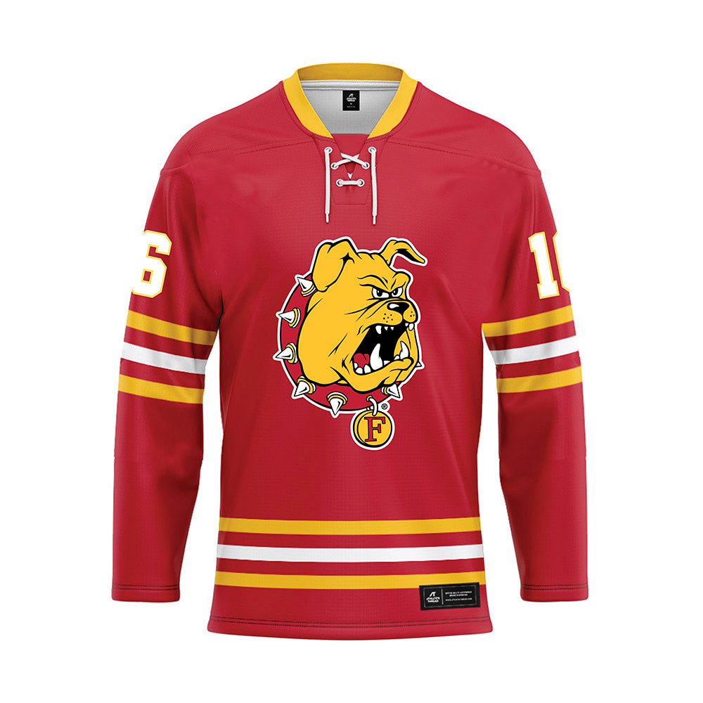 Ferris State - NCAA Men's Ice Hockey : Caiden Gault - Hockey Jersey-0