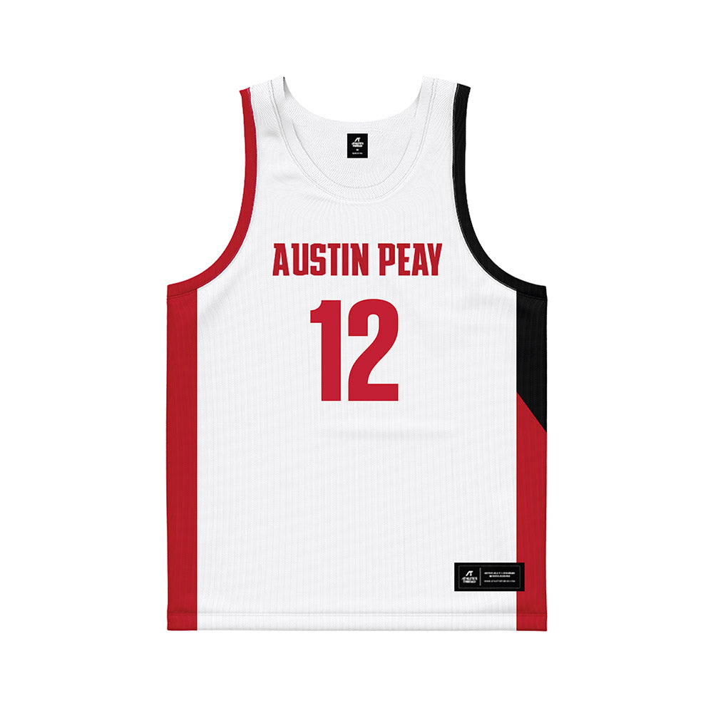 APSU - NCAA Women's Basketball : Jimmiyah Branton - White Basketball Jersey-0