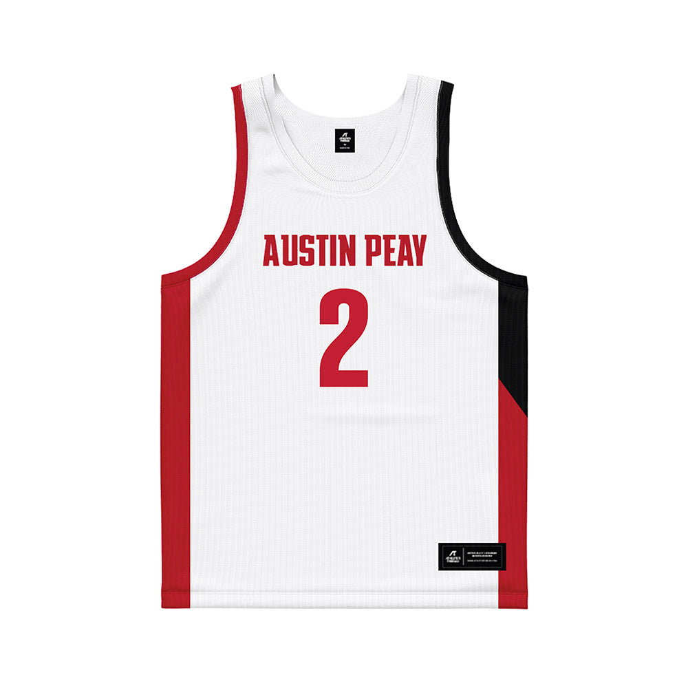 APSU - NCAA Women's Basketball : Kyra Perkins - White Basketball Jersey-0