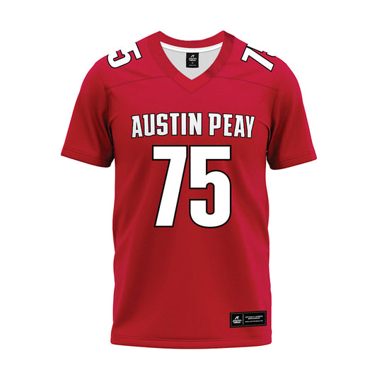 APSU - NCAA Football : Anthwone Montgomery II - Red Premium Football Jersey-0