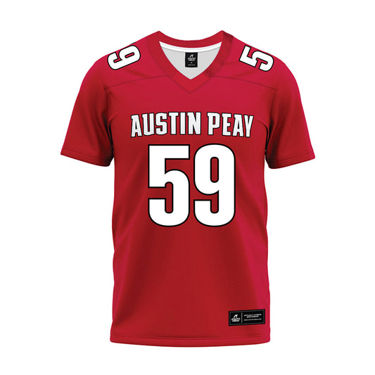 APSU - NCAA Football : Hayden Mclaurin - Red Premium Football Jersey-0