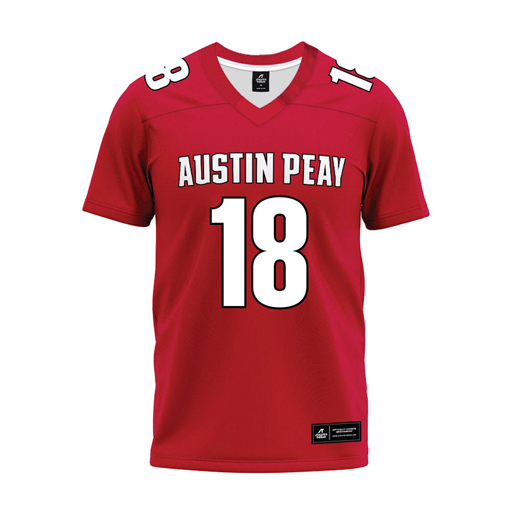 APSU - NCAA Football : Clayton Merrill - Red Premium Football Jersey-0