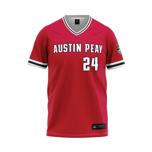 APSU - NCAA Baseball : Colin Carney - Red Baseball Jersey-0