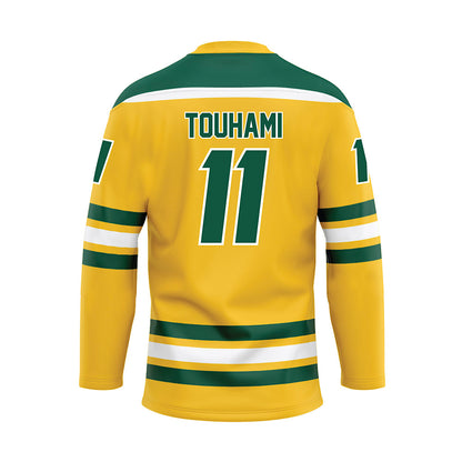 Fitchburg State - NCAA Men's Ice Hockey : Nael Touhami - Gold Hockey Jersey-1