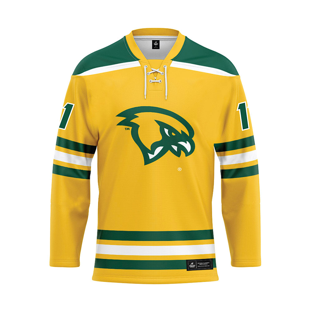 Fitchburg State - NCAA Men's Ice Hockey : Nael Touhami - Gold Hockey Jersey-0