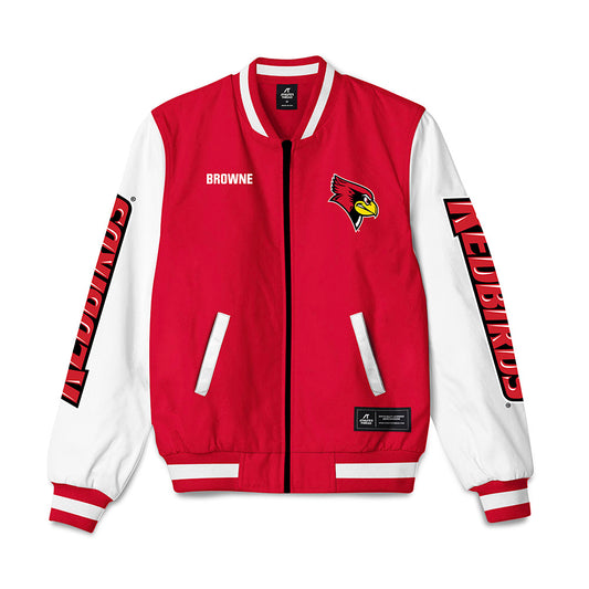 Illinois State - NCAA Women's Track & Field : Nya Browne - Bomber Jacket-0