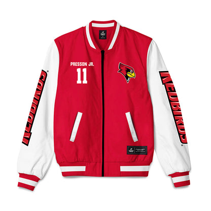 Illinois State - NCAA Football : Scotty Presson Jr. - Bomber Jacket-0