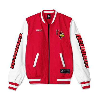 Illinois State - NCAA Men's Track & Field : Isaias Lopez - Bomber Jacket-0