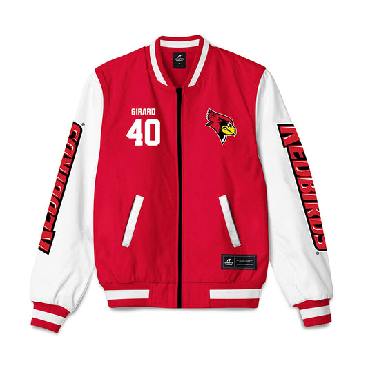 Illinois State - NCAA Baseball : Nolan Girard - Bomber Jacket-0