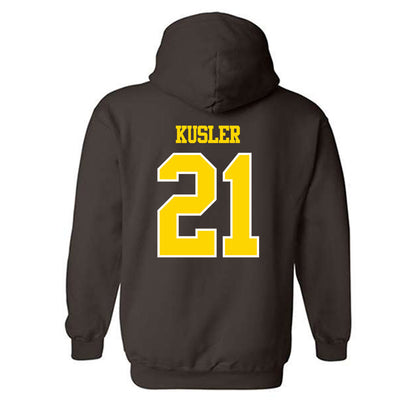 Western Michigan - NCAA Men's Ice Hockey : Ryan Kusler - Classic Shersey Hooded Sweatshirt-1