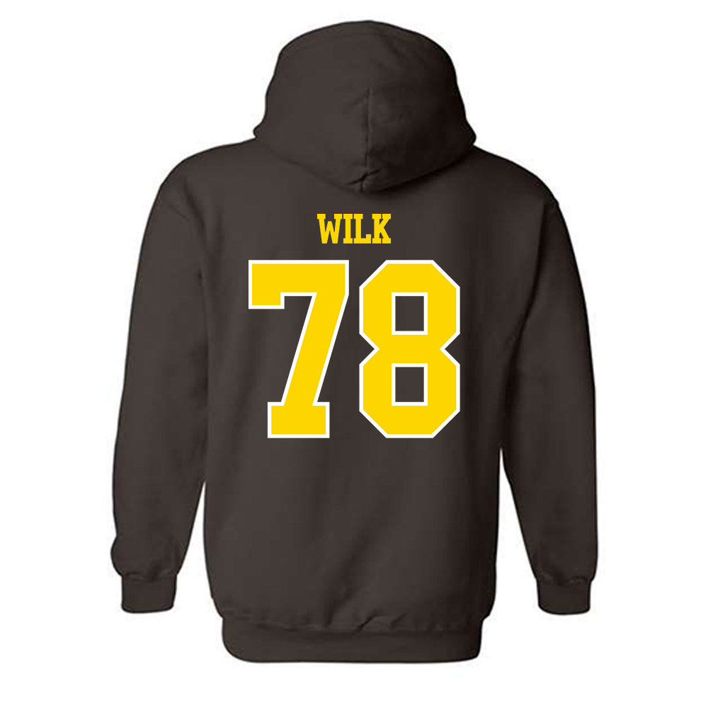 Western Michigan - NCAA Football : Jacob Wilk - Classic Shersey Hooded Sweatshirt-1