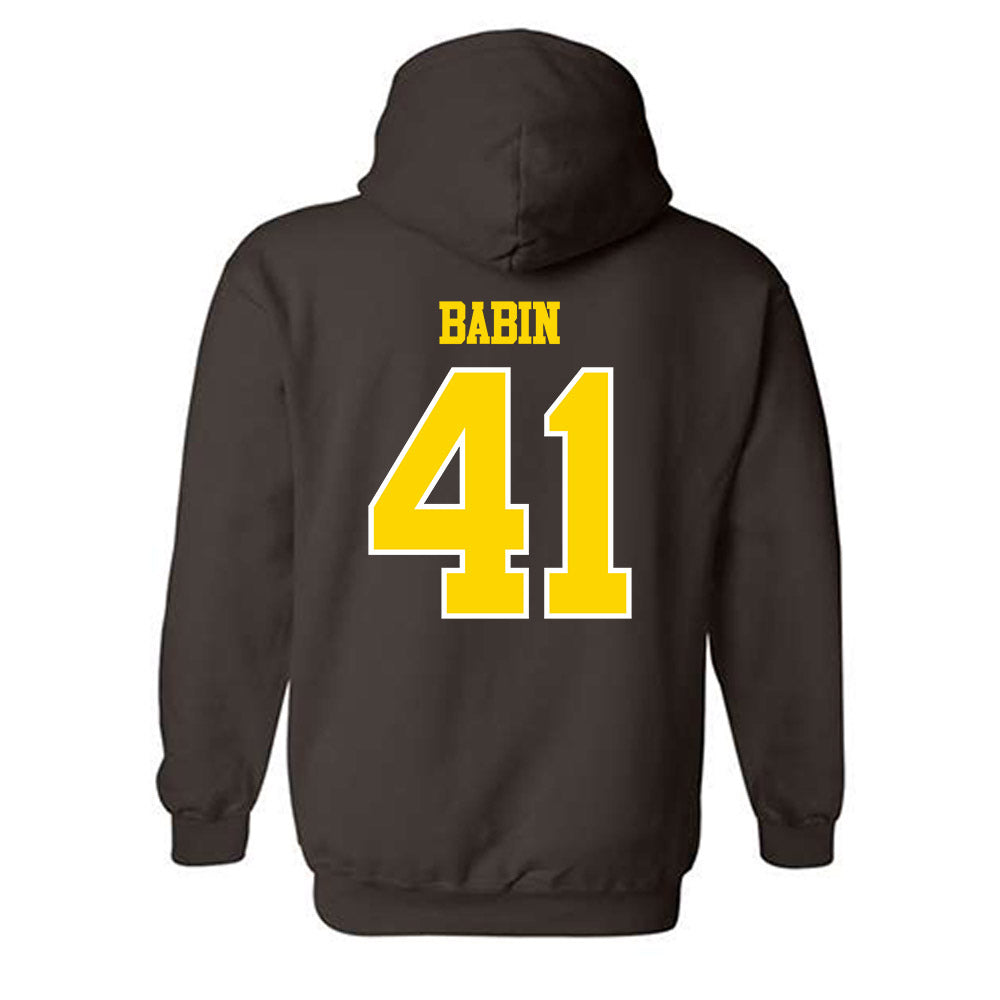 Western Michigan - NCAA Football : Maddux Babin - Classic Shersey Hooded Sweatshirt-1