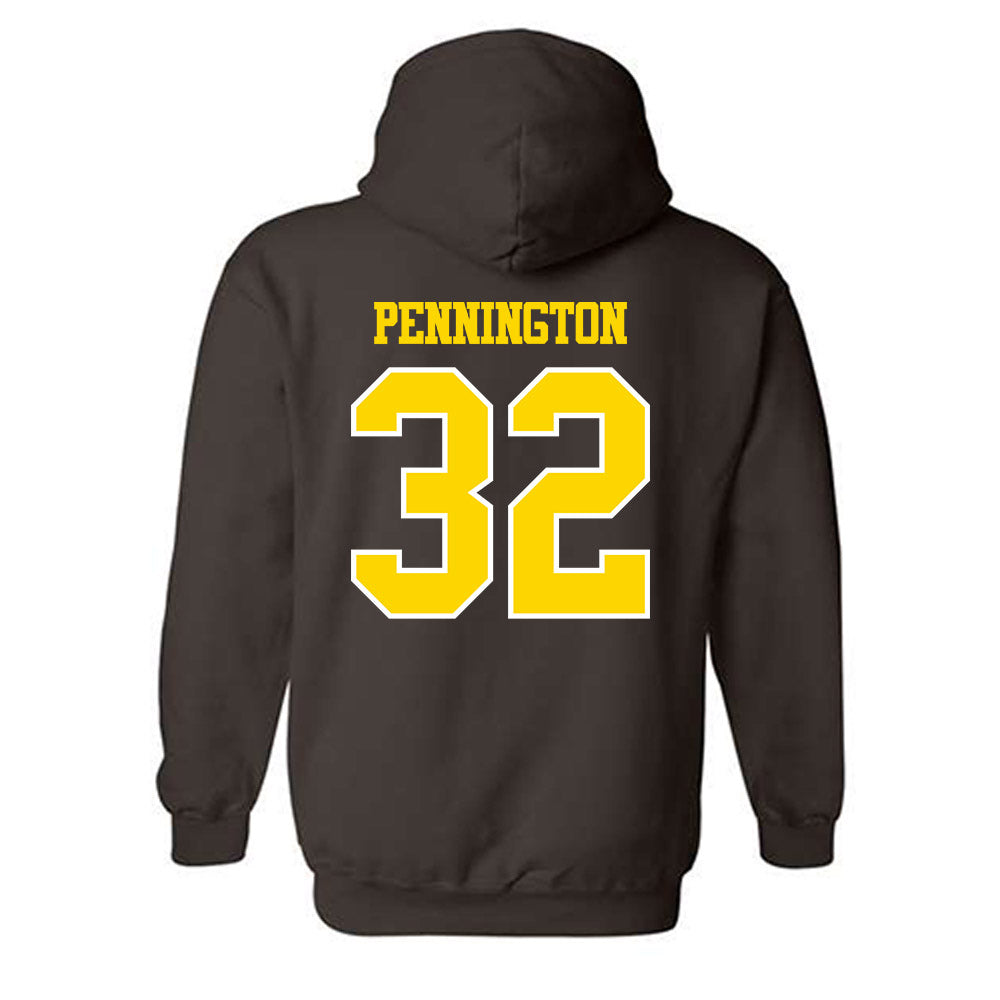 Western Michigan - NCAA Football : Derek Pennington - Classic Shersey Hooded Sweatshirt-1