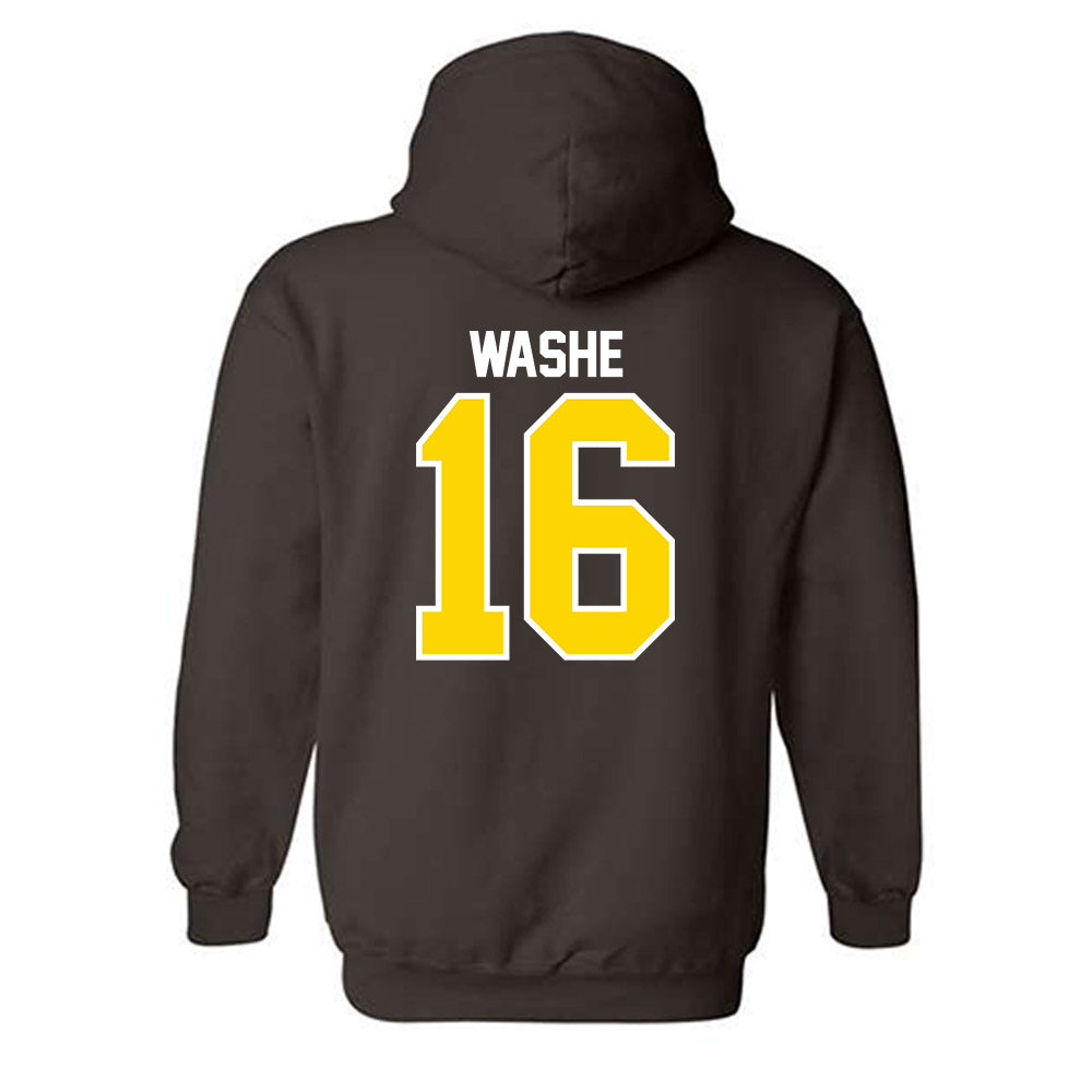 Western Michigan - NCAA Men's Ice Hockey : Tim Washe - Classic Shersey Hooded Sweatshirt-1