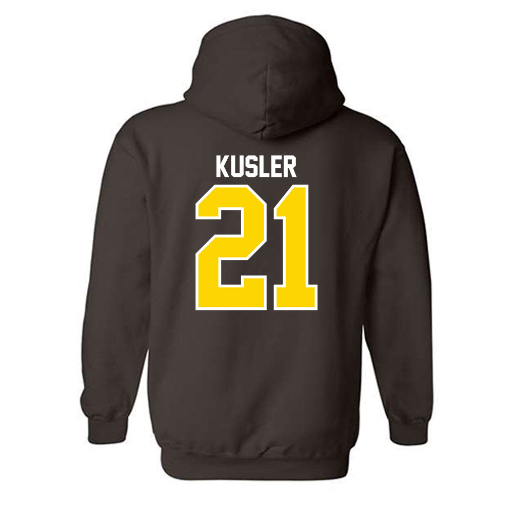 Western Michigan - NCAA Men's Ice Hockey : Ryan Kusler - Classic Shersey Hooded Sweatshirt-1