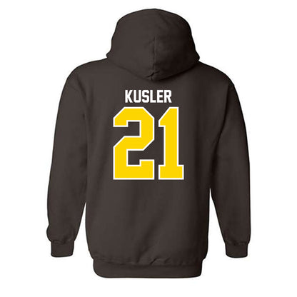 Western Michigan - NCAA Men's Ice Hockey : Ryan Kusler - Classic Shersey Hooded Sweatshirt-1