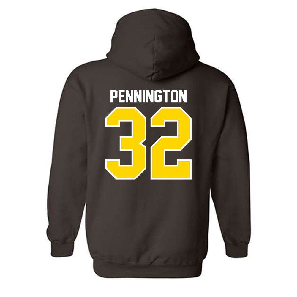 Western Michigan - NCAA Football : Derek Pennington - Classic Shersey Hooded Sweatshirt-1