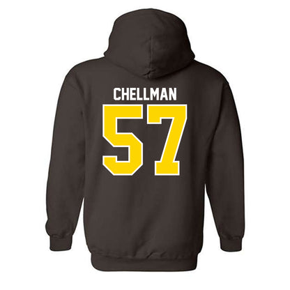 Western Michigan - NCAA Football : Jake Chellman - Classic Shersey Hooded Sweatshirt-1