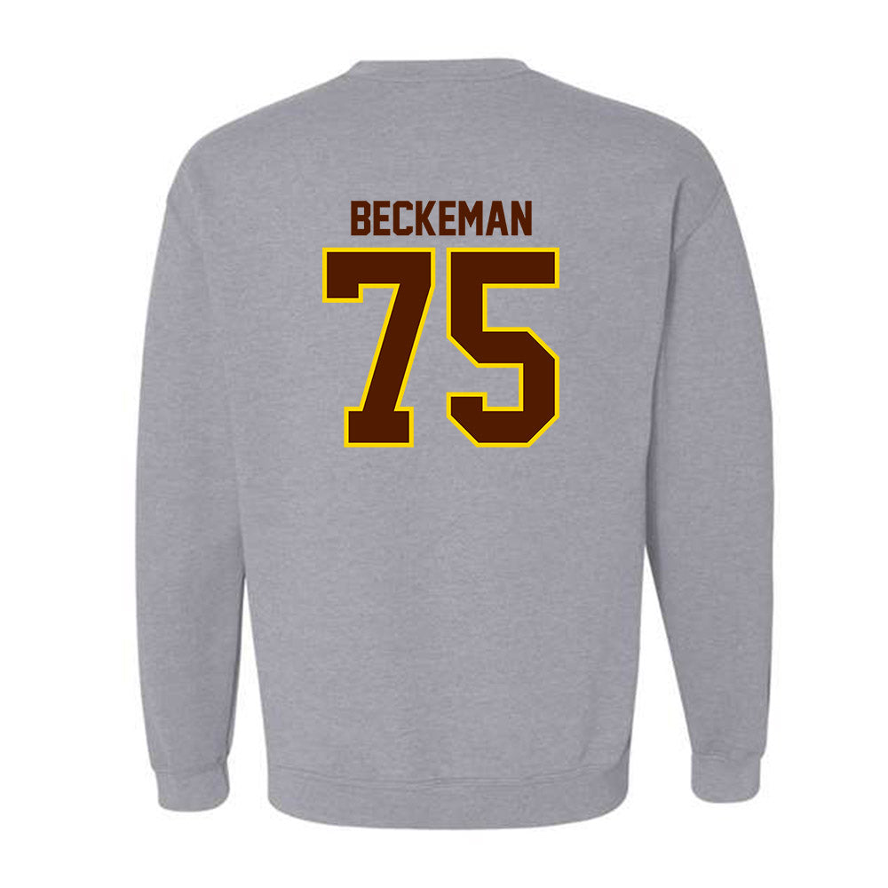 Western Michigan - NCAA Football : Spencer Beckeman - Classic Shersey Crewneck Sweatshirt-1